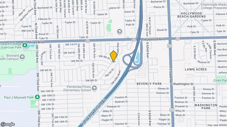 421 SW 64th Way Map and Location Details