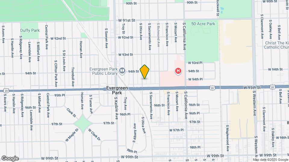 9427 S Utica Ave Map and Location Details