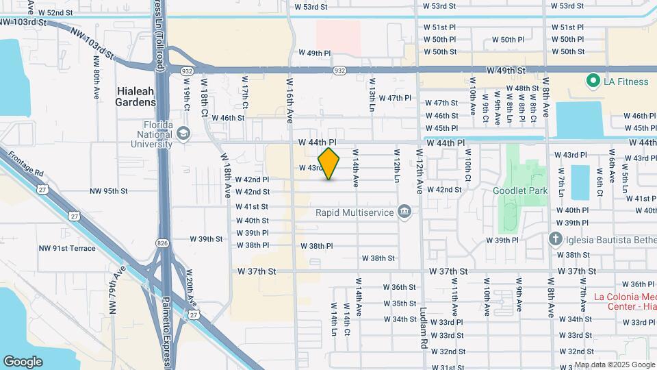 1490 W 42nd Pl Map and Location Details