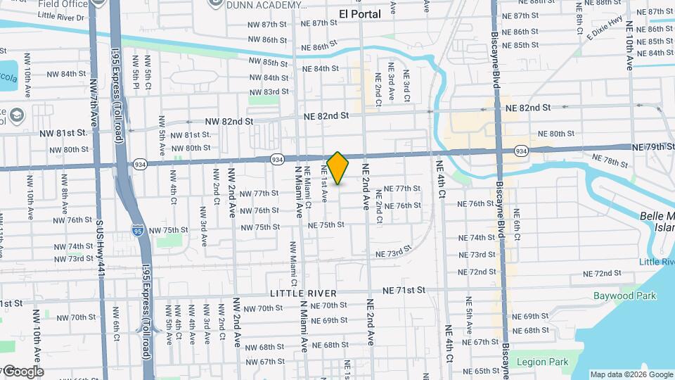 7712 NE 1st Ct, Unit A Mapa y Detalles de la Ubicación