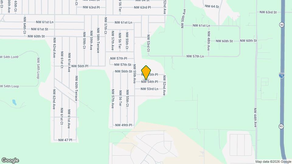 5386 NW 54th Pl Map and Location Details