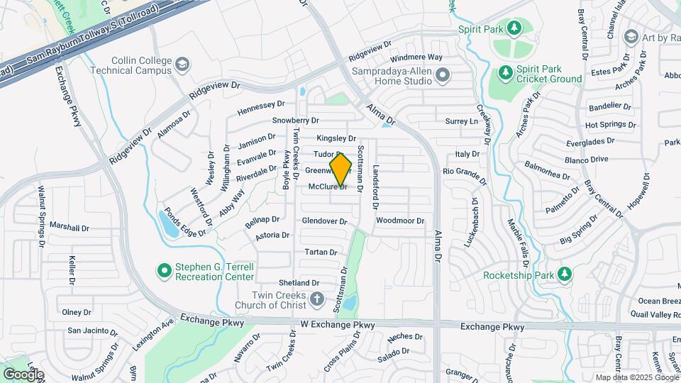 1413 McClure Dr Mapa y Detalles de la Ubicación