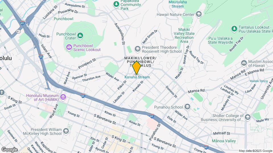 1650 Liholiho St Map and Location Details