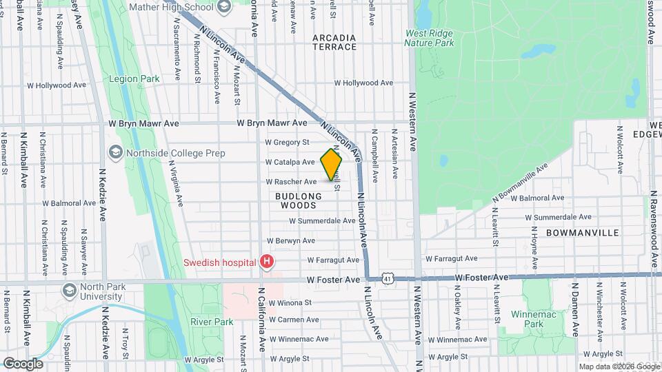 2607 W Rascher Ave Map and Location Details