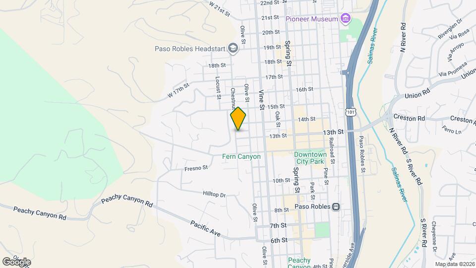 1316 Chestnut St Map and Location Details