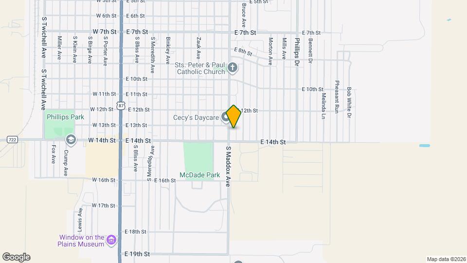 1305 S Maddox Ave Map and Location Details