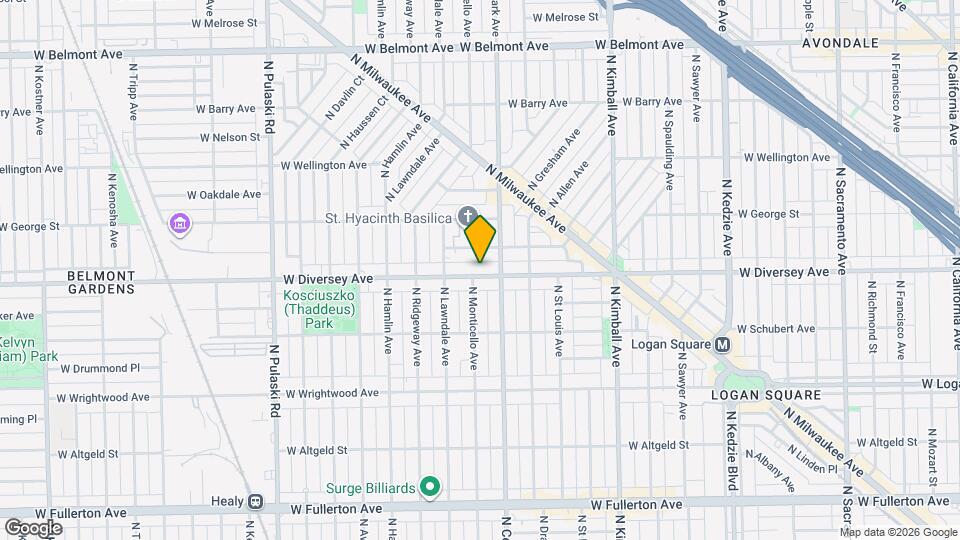 3620 W Diversey Ave Map and Location Details