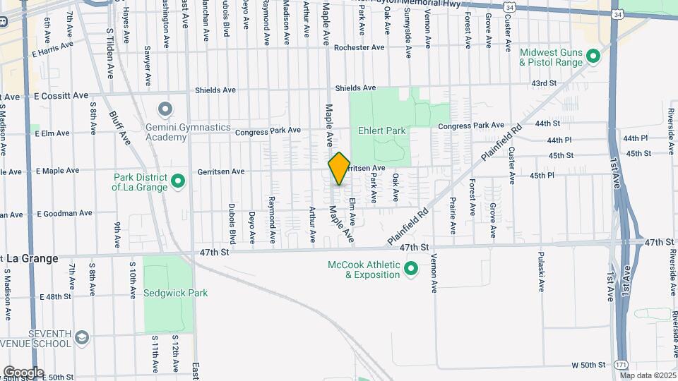 4521 Maple Ave Map and Location Details