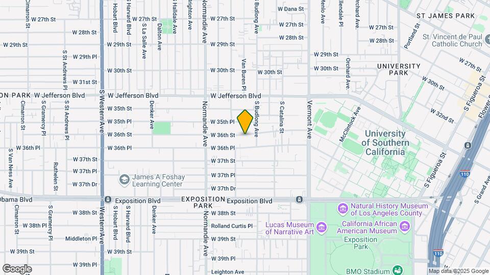 1278 W 36th St Map and Location Details