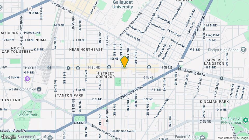 1015 H St NE Map and Location Details