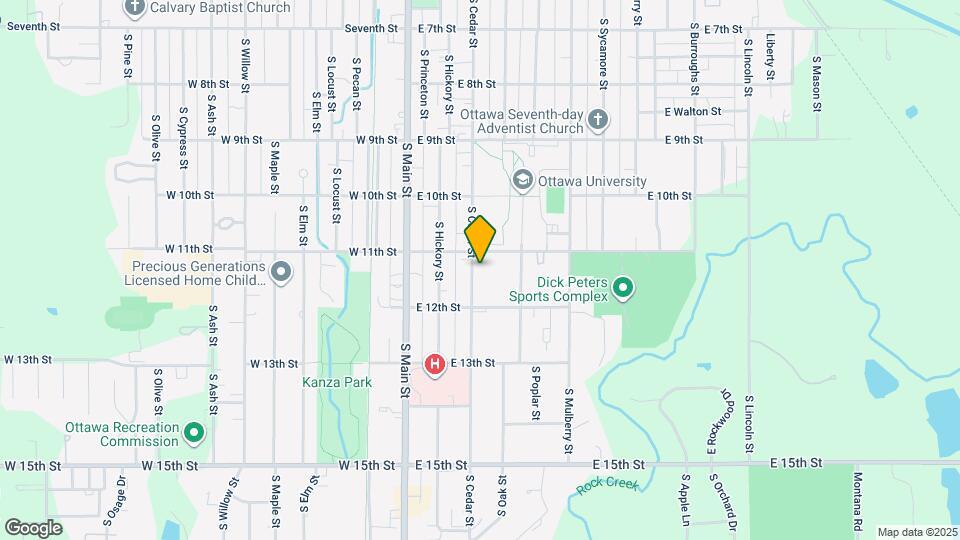 1115 S Cedar St Map and Location Details