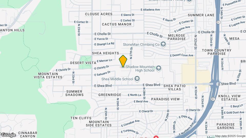 2614 E Sahuaro Dr Map and Location Details