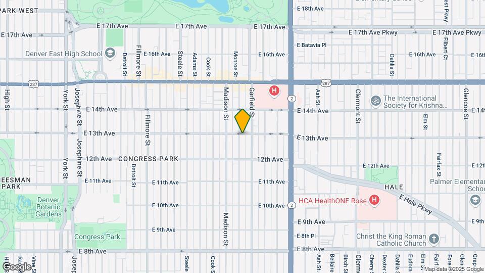 3600 E 13th Ave Mapa y Detalles de la Ubicación