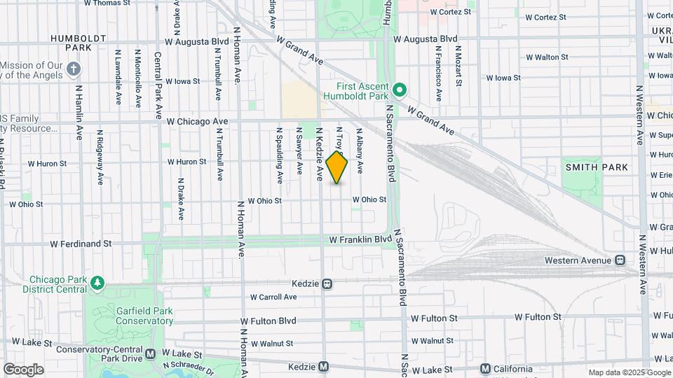 614 N Troy St Map and Location Details