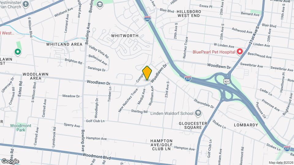 2912 Woodlawn Dr Map and Location Details