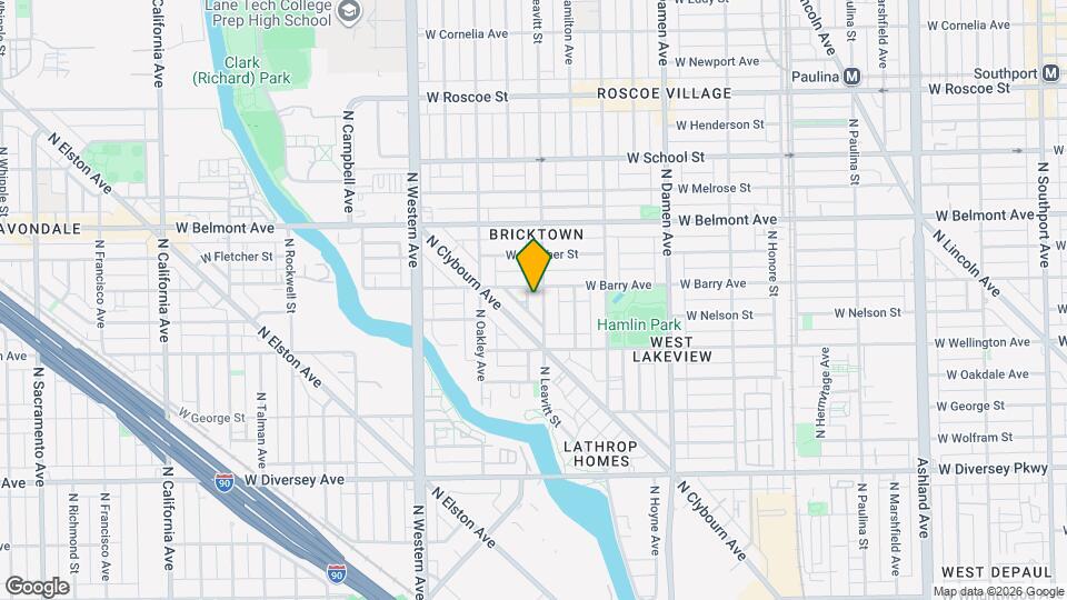 3046 N Leavitt St, Unit 2 Map and Location Details