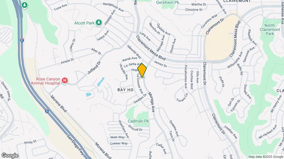 4508 Moraga Ave Map and Location Details