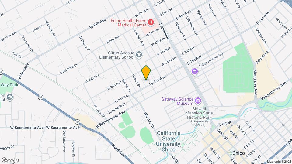 1119 Citrus Ave Map and Location Details