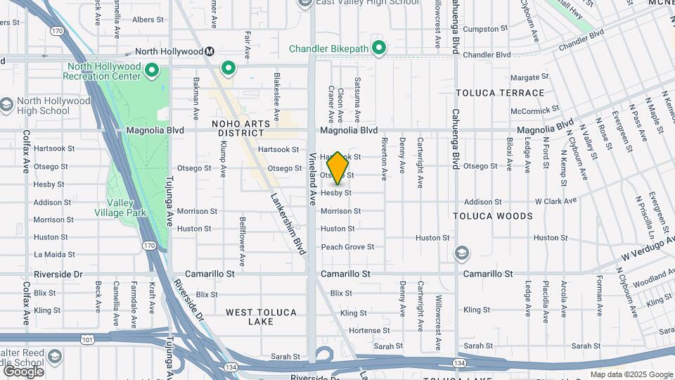 10919 Hesby St, Unit 3 Mapa y Detalles de la Ubicación