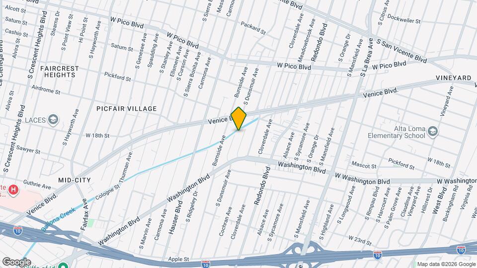 1800 S Dunsmuir Ave Map and Location Details