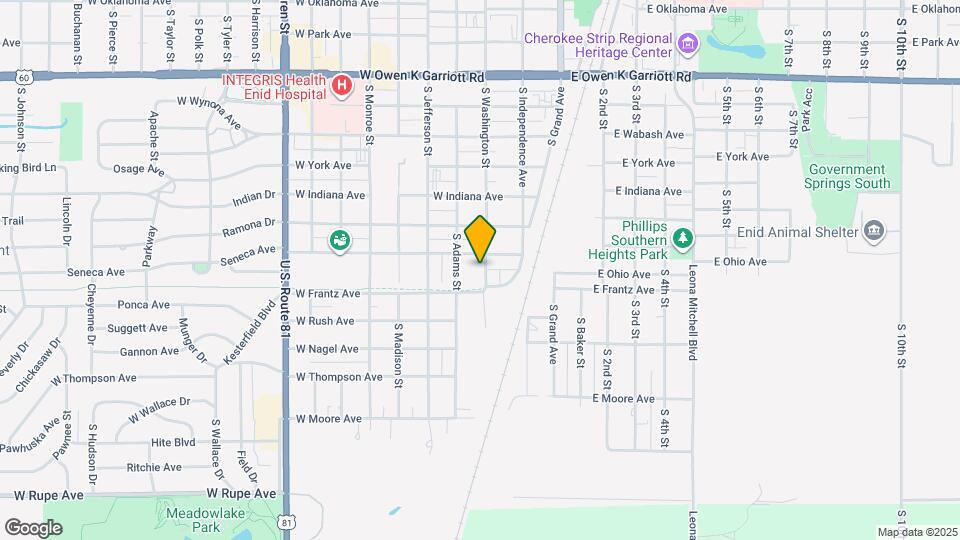 1214 S Washington St Map and Location Details