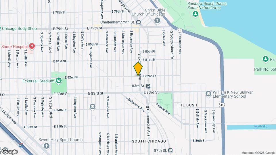 8200-8223 S Exchange Ave Mapa y Detalles de la Ubicación