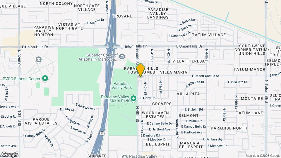18037 N 40th St Mapa y Detalles de la Ubicación