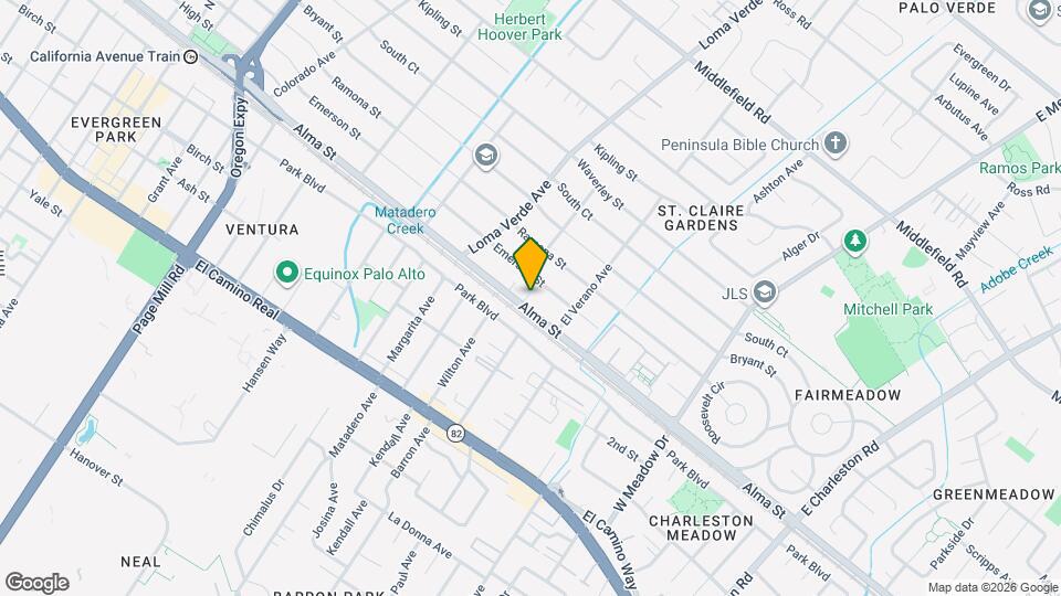 3213 Alma St, Unit A Map and Location Details