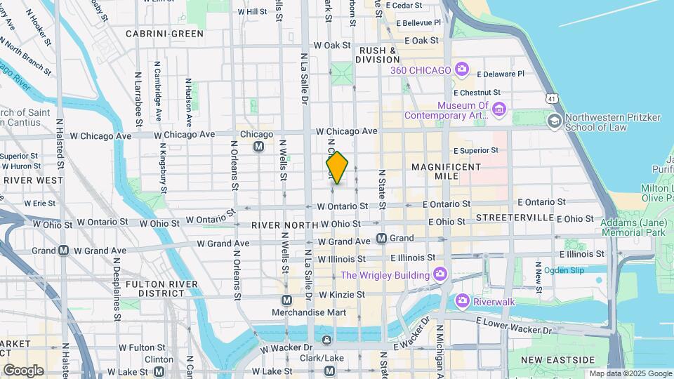 77 W Erie St Map and Location Details