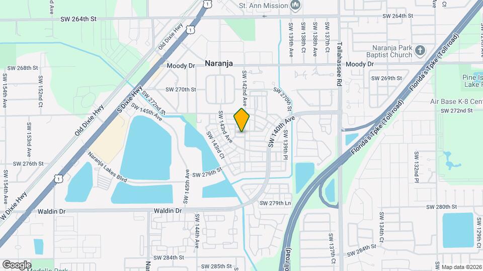 14209 SW 274th St Mapa y Detalles de la Ubicación