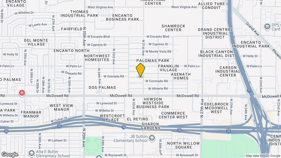 3107 W Granada Rd Map and Location Details