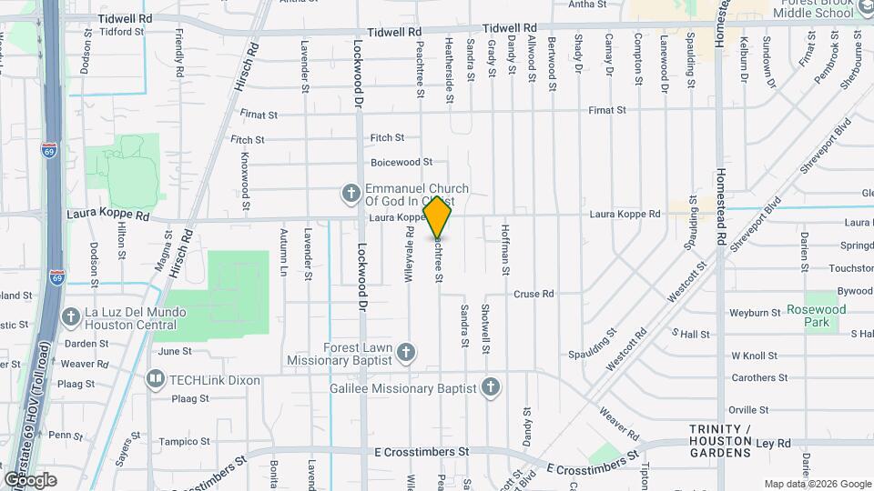 8639 Peachtree St Map and Location Details