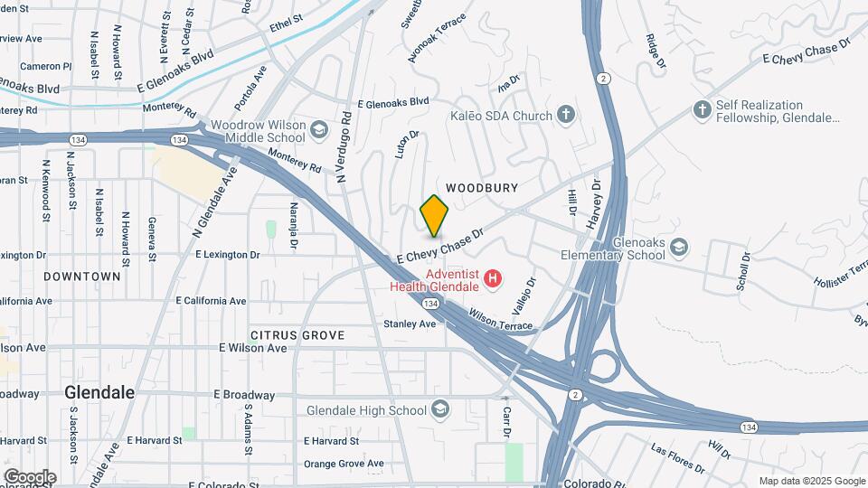 1483 E Chevy Chase Dr Map and Location Details
