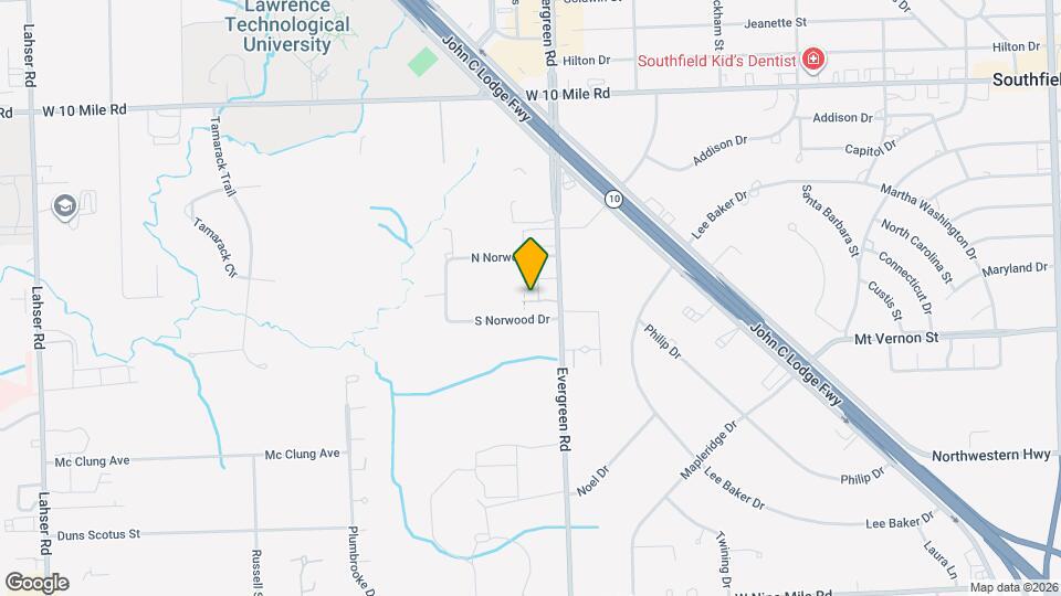 24225 Evergreen Rd Map and Location Details