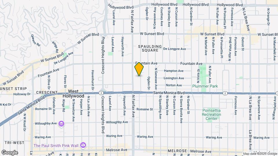 1165 N Orange Grove Ave Mapa y Detalles de la Ubicación
