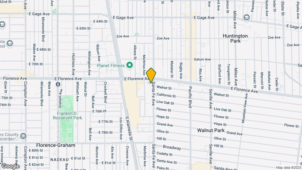 7223 Santa Fe Ave Map and Location Details