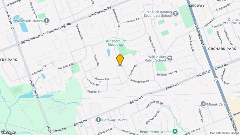 1279 Aldersbrook Rd Map and Location Details