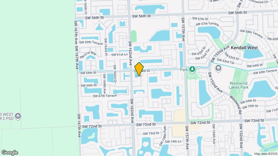 6500 SW 160th Ct Map and Location Details