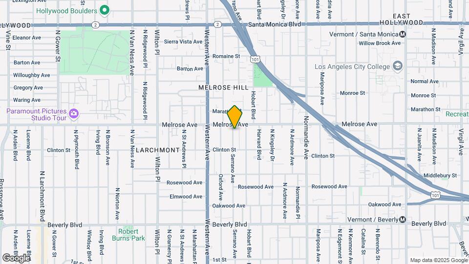 646 Serrano Ave Map and Location Details