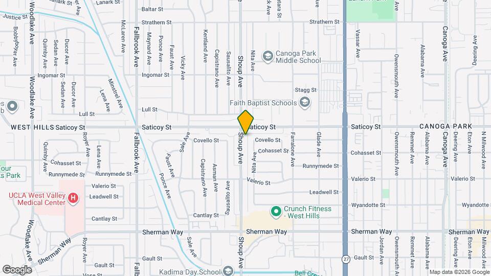 7536 Shoup Ave Map and Location Details