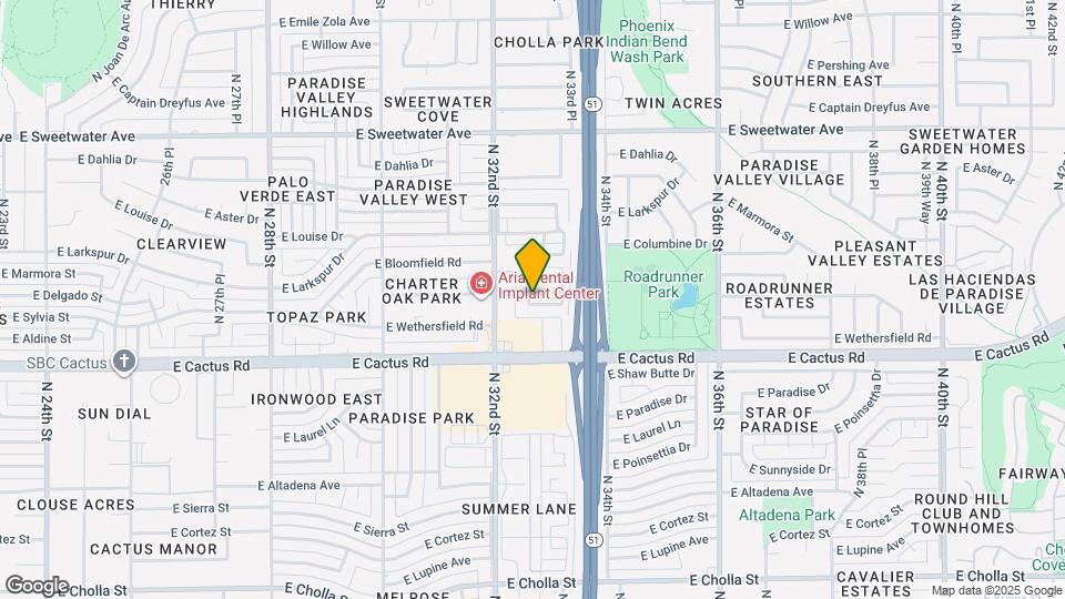 3302 E Charter Oak Rd Map and Location Details