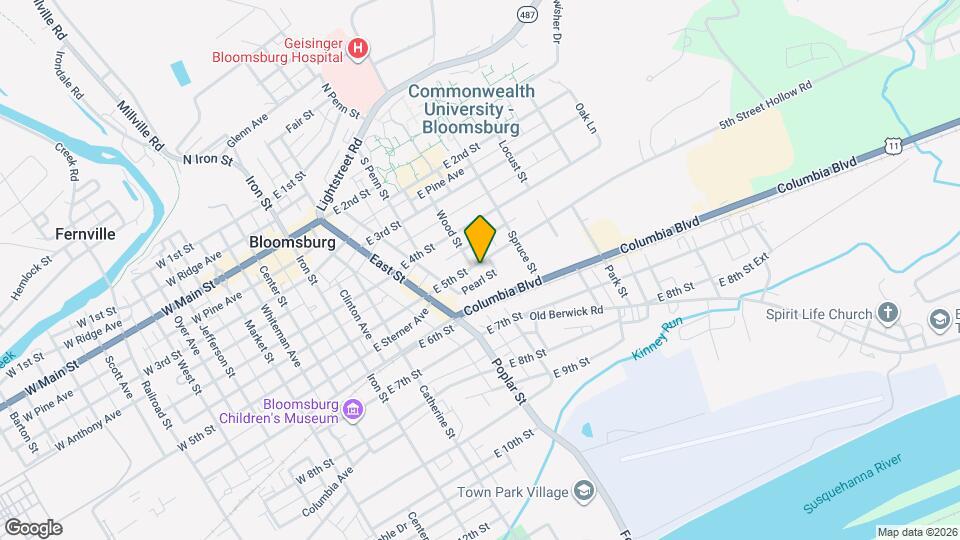 500 E 5th St Map and Location Details