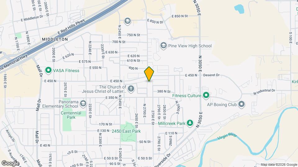 416 N 2720 E Map and Location Details