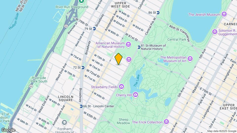 25 W 75th St Map and Location Details