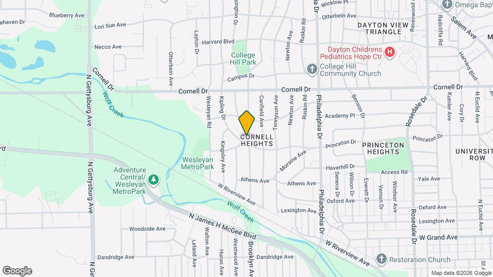 1406 Kipling Dr Map and Location Details
