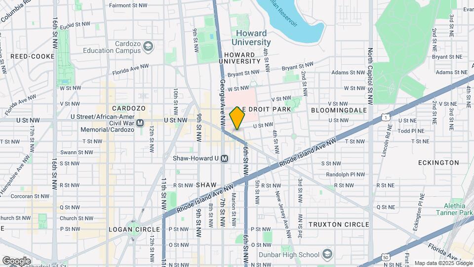 621 Florida Ave NW Map and Location Details