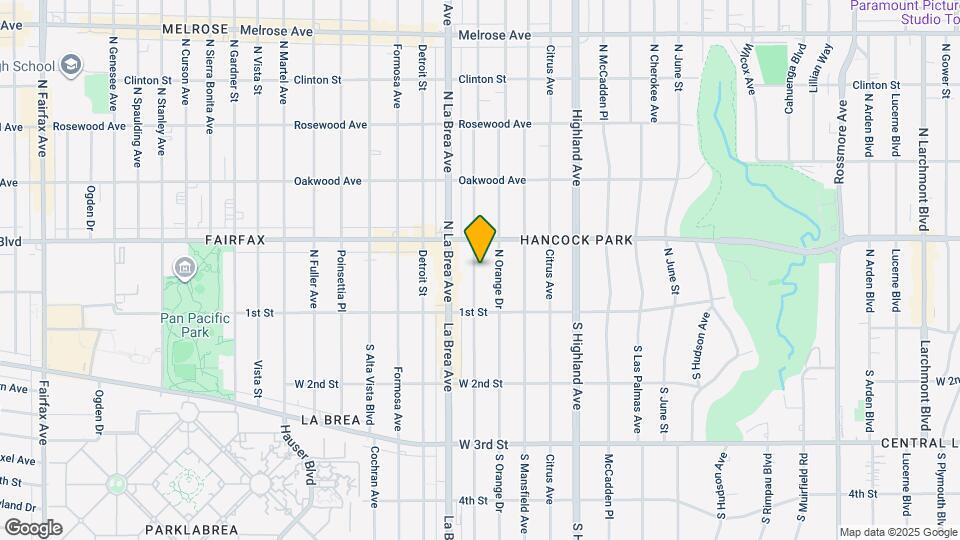 154 N Sycamore Ave Map and Location Details