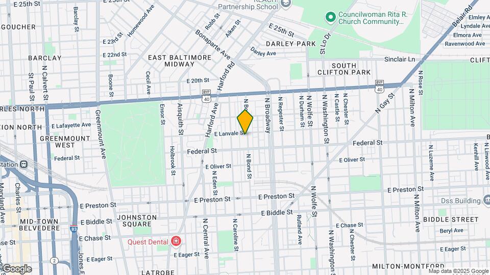 1630 N Bond St Map and Location Details