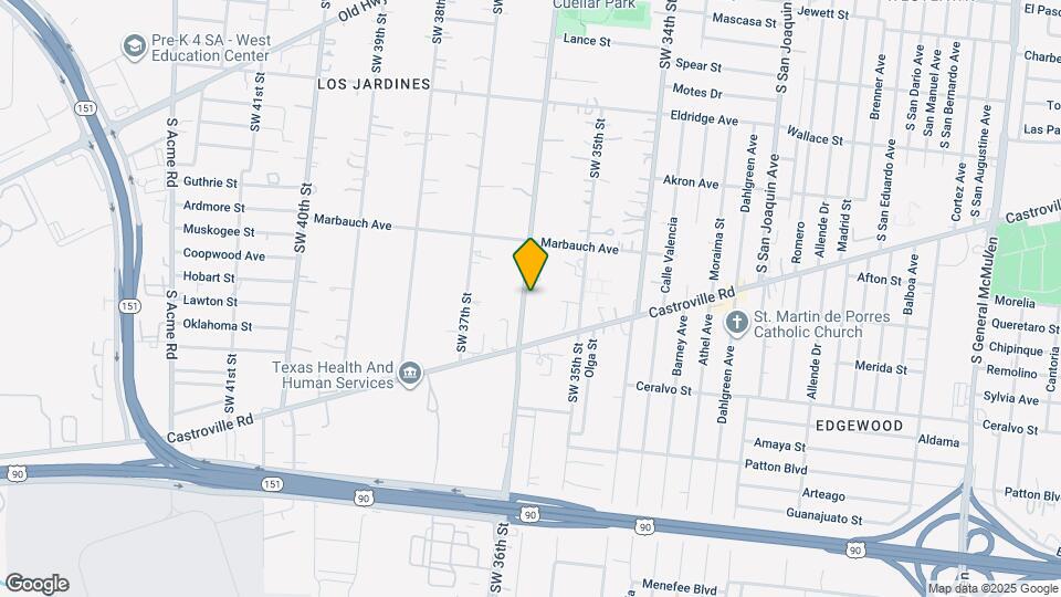 940 SW 36th St Map and Location Details