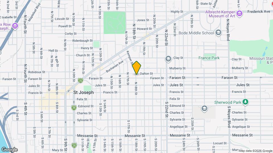 1801 Faraon St Map and Location Details